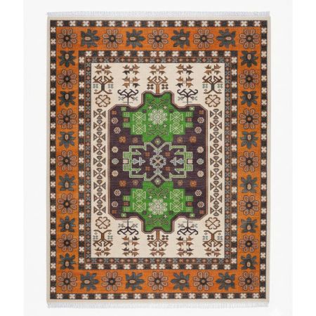 Handmade Neutral Cotton and Wool Handknotted Rug for Minimalist Rooms